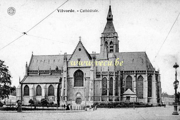 ancienne carte postale de Vilvorde Cathédrale