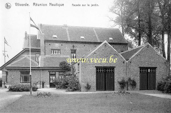 ancienne carte postale de Vilvorde Réunion nautique - Borght - Façade sur le jardin