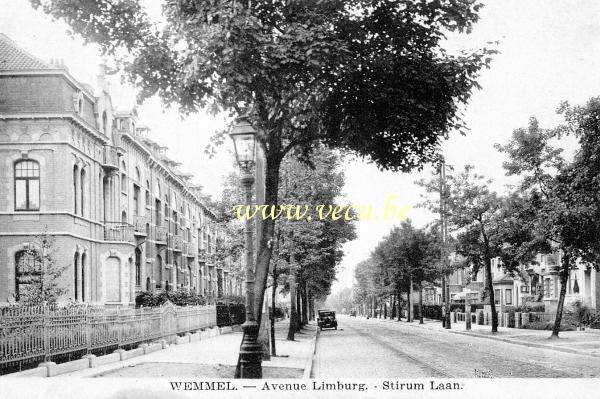 ancienne carte postale de Wemmel Avenue Limburg Stirum