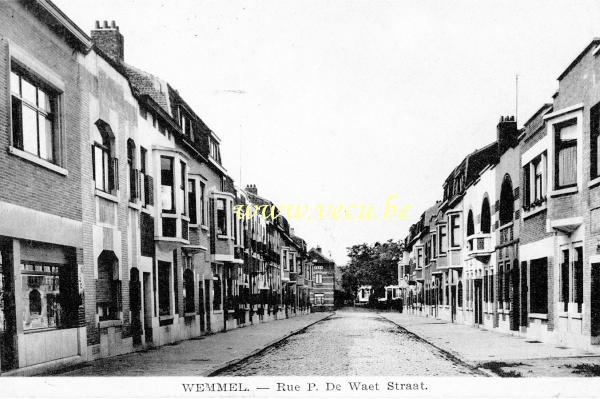 ancienne carte postale de Wemmel Rue P. De Waet