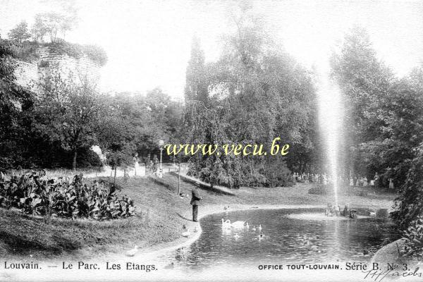 postkaart van Leuven Het park - vijvers
