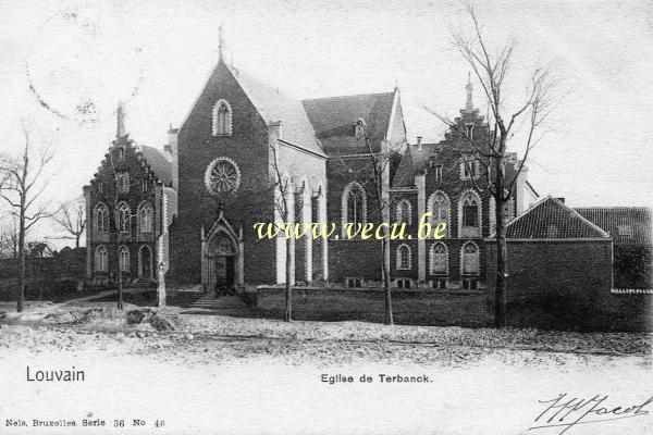 ancienne carte postale de Louvain Eglise de Terbanck