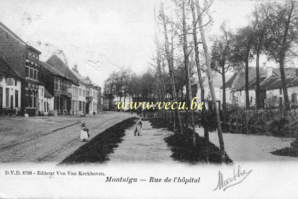 ancienne carte postale de Montaigu Rue de l'Hôpital