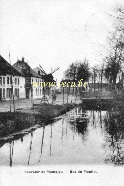 ancienne carte postale de Montaigu Rue du Moulin