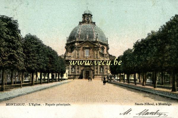 ancienne carte postale de Montaigu L'Eglise - Façade principale