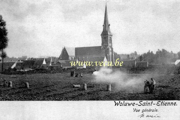 ancienne carte postale de Woluwe-Saint-Etienne Vue générale