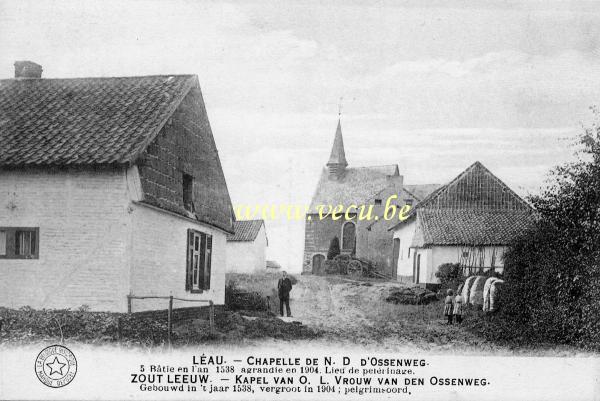 ancienne carte postale de Léau Chapelle N.D. d'Ossenweg