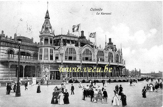 ancienne carte postale de Ostende Le Kursaal
