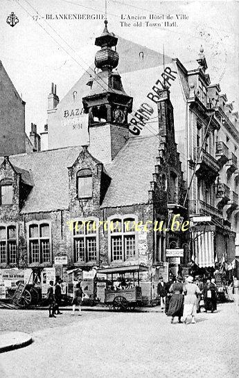 ancienne carte postale de Blankenberge L'Ancien Hôtel de Ville