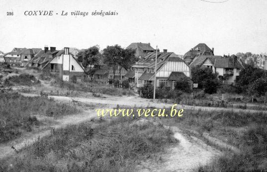 ancienne carte postale de Coxyde Le village sénégalais