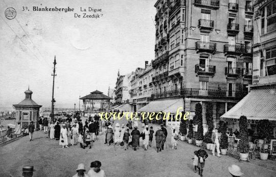 ancienne carte postale de Blankenberge La Digue