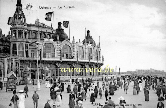 ancienne carte postale de Ostende Le kursaal