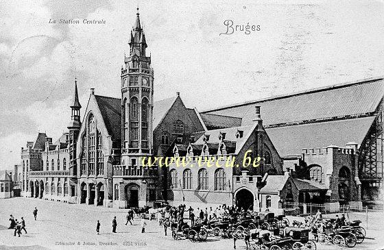 postkaart van Brugge Het tweede station