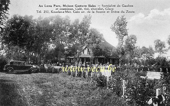 postkaart van Knokke Au luna parc, Maison Gustave Siska
