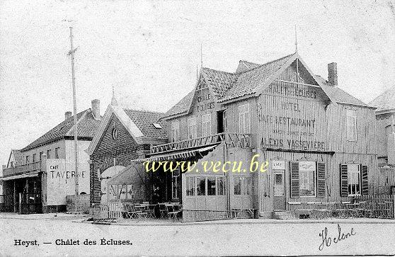 ancienne carte postale de Heyst Heyst - Châlet des Ecluses