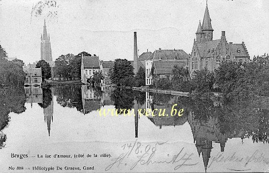 postkaart van Brugge Het Minnewater