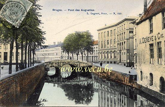 postkaart van Brugge  Augustynenbrug