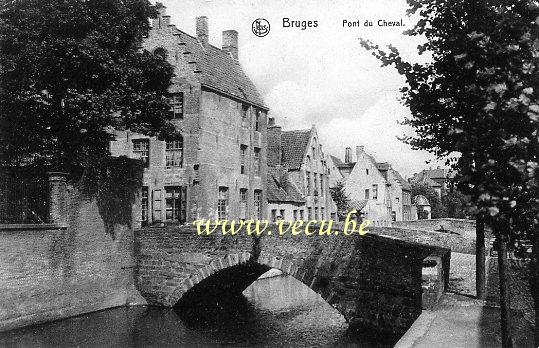 postkaart van Brugge De Peerdenbrug over de Groenerei