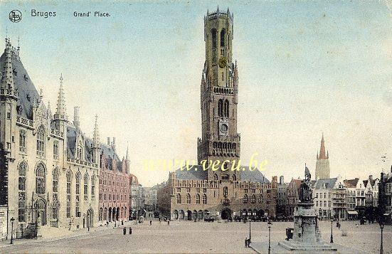 postkaart van Brugge De markt