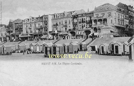ancienne carte postale de Heyst La Digue Centrale