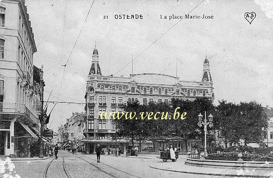 postkaart van Oostende La Place Marie-José
