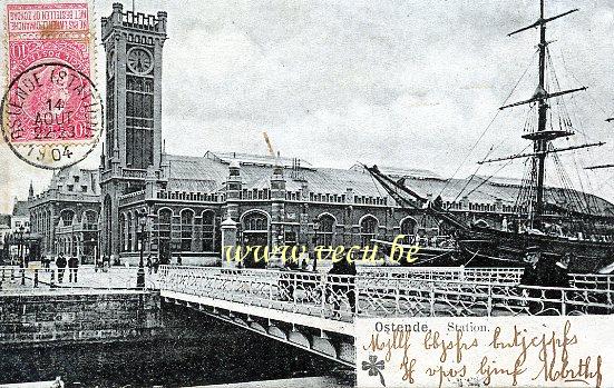 postkaart van Oostende Station