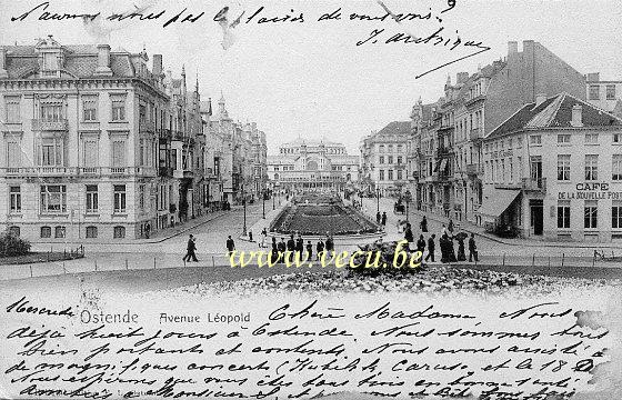 postkaart van Oostende Leopoldlaan