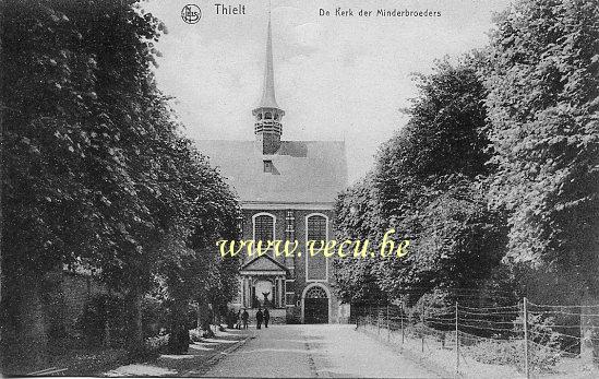 ancienne carte postale de Tielt De Kerk der Minderbroeders