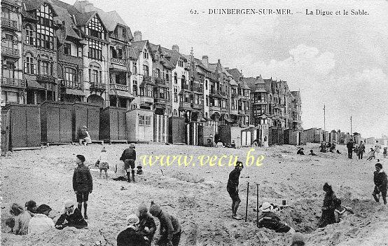 postkaart van Duinbergen La Digue et le sable