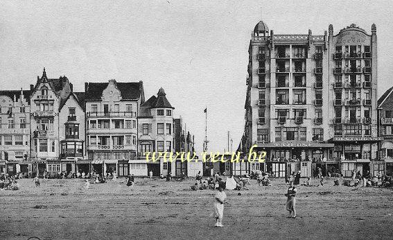 postkaart van De Panne Het Strand voor de Hotels