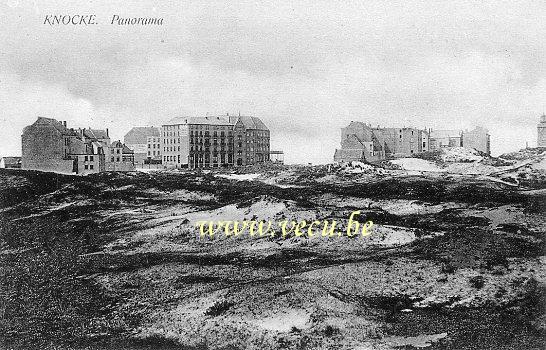 ancienne carte postale de Knokke Panorama