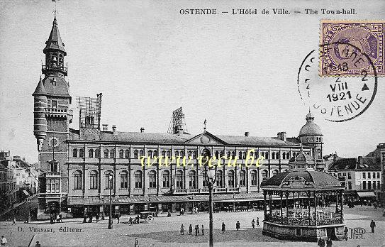postkaart van Oostende Stadhuis