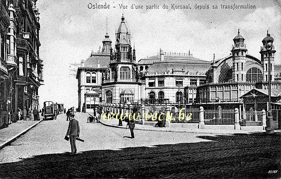 postkaart van Oostende Vue d'une partie du Kursaal, depuis sa transformation