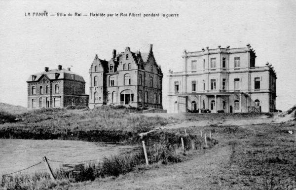 ancienne carte postale de La Panne Villa du Roi - Habitée par le roi Albert pendant la guerre