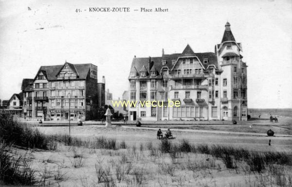 ancienne carte postale de Le Zoute Place Albert
