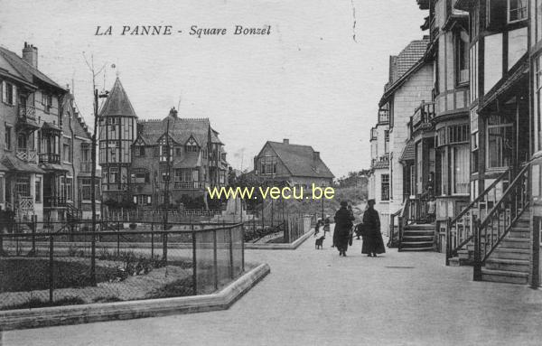 ancienne carte postale de La Panne Square Bonzel