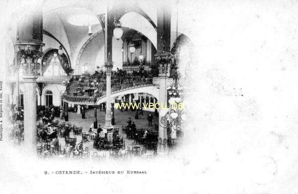 postkaart van Oostende Intérieur du Kursaal