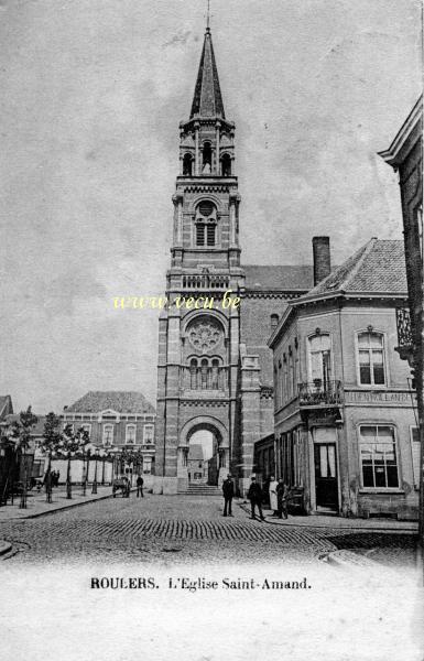 ancienne carte postale de Roulers L'Eglise Saint-Amand