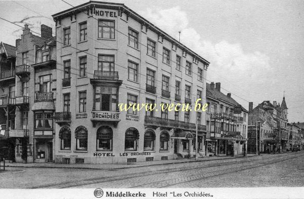 ancienne carte postale de Middelkerke Hôtel Les Orchidées