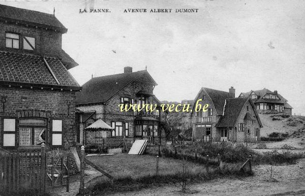 ancienne carte postale de La Panne Avenue Albert Dumont