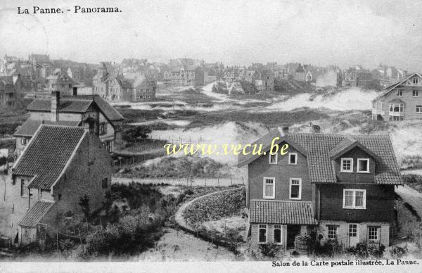 ancienne carte postale de La Panne Panorama