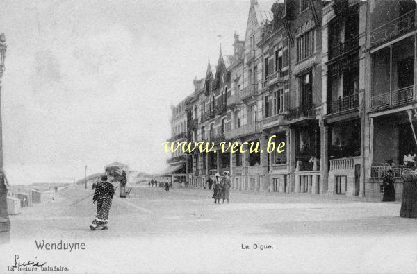 postkaart van Wenduine Zeedijk