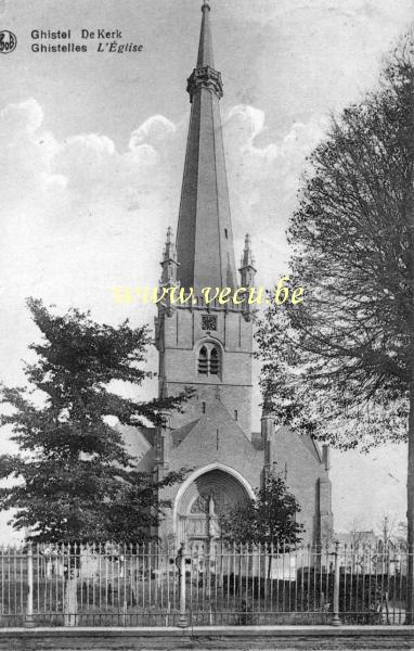 postkaart van Gistel De Kerk