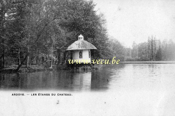 ancienne carte postale de Ardoye Les étangs du château