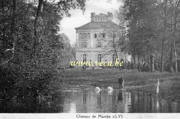 ancienne carte postale de Marke Château de Marcke sur Lys