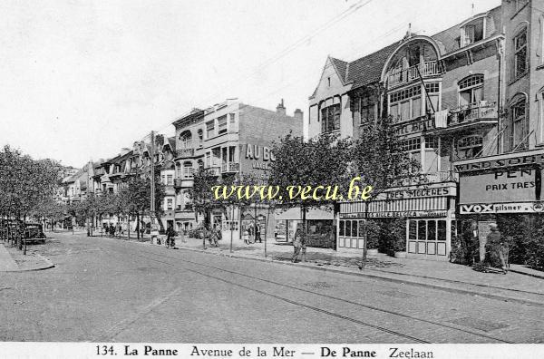 ancienne carte postale de La Panne Avenue de la Mer