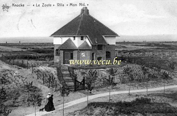 ancienne carte postale de Le Zoute Villa Mon Nid