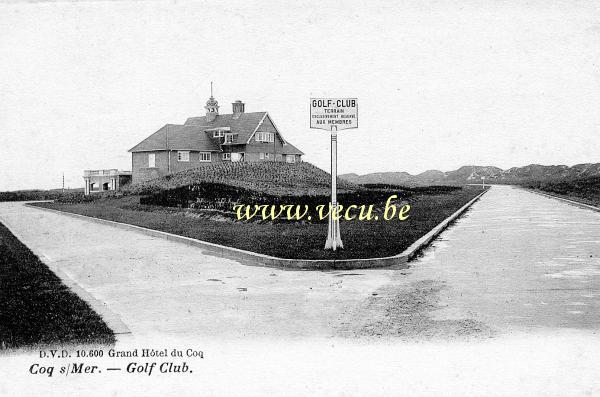 ancienne carte postale de Le Coq Golf club