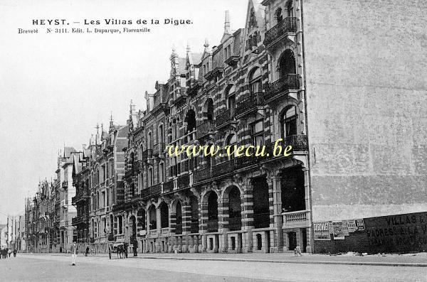 postkaart van Heist Les villas de la digue