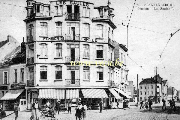 ancienne carte postale de Blankenberge Pension Les Saules - Boulevar De Smedt - De Nayer